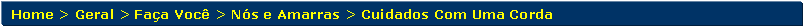 Retngulo de cantos arredondados: Home > Geral > Faa Voc > Ns e Amarras > Cuidados Com Uma Corda 